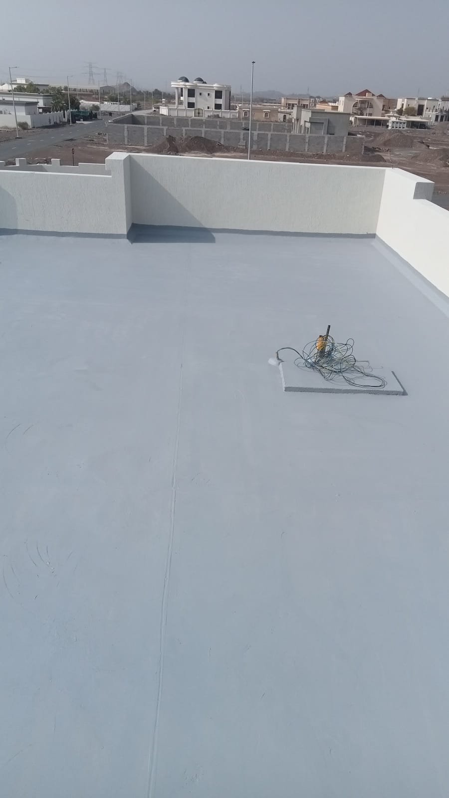 Rooftop liquid membrane waterproofing protection
